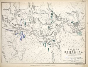 Beresina的通道地图，由威廉·布莱克伍德和儿子出版，爱丁堡和伦敦，1848年（手工彩色雕刻）